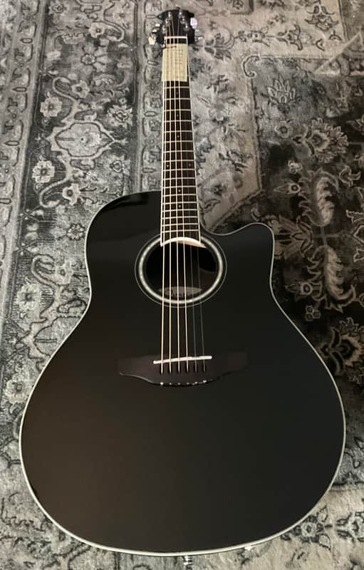 Mint Ovation 6-String Acoustic-Electric Guitar, Right Handed, Black (CS24-5) image 1