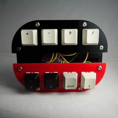 Black and Red Acrylic Midi Controller with 8 Note Buttons image 2