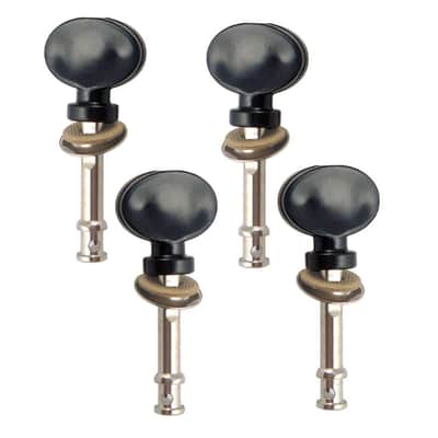 New Ukulele Tuning Pegs Machine Heads Set of 4 Tuners Black Uke image 1
