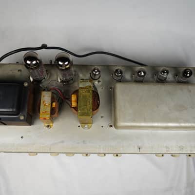 1961 Fender Bandmaster 6G7-A Piggyback Head and Cab - Blonde Tolex image 14