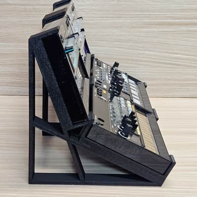 The Analog Source 2 Tier Quad Mount Angled Desktop Stand Holds 4 Korg Volca Beats Bass FM Keys Nubass Loop Mix Sample Synthesizer Mixer Drum Rhythm Machine Sampler image 5