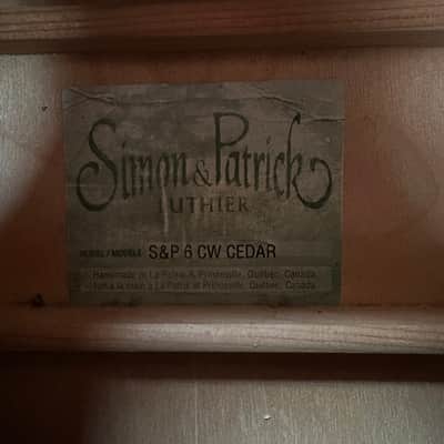 Simon & Patrick S&P 6 CW Cedar Electro acoustic 1999 - Natural image 16