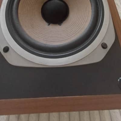 SONY Carbacon / SS-3035 Loudspeakers 1980s - Teak cabinets, with composite front face and material grilles image 6