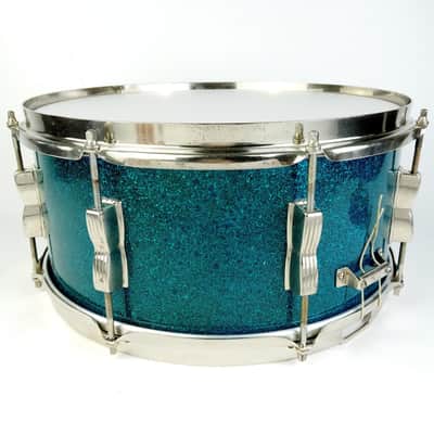 WFL Ludwig 6.5x14"Contest Snare Drum Blue Sparkle Vintage'55 NOB Stick-Chopper50 image 18