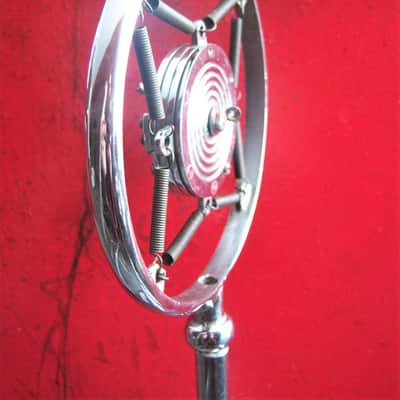 Vintage RARE 1930's Universal Model 10 carbon microphone chrome w Atlas stand image 8