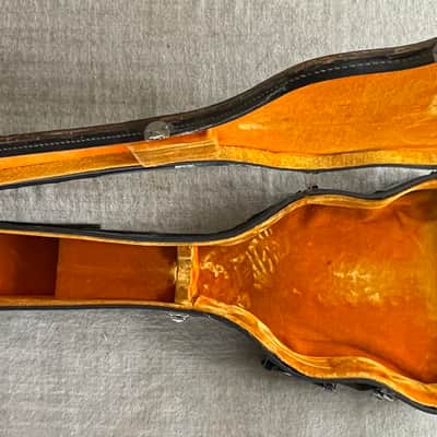 Vintage 1960’s-1970’s Gibson Hardshell EB Bass Case Made in USA Yellow Gold Interior - TLC image 1