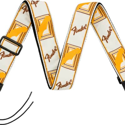 Fender Monogrammed Strap White/Brown/Yellow 2" image 2