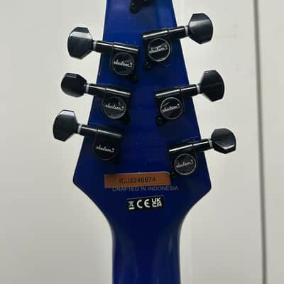 Jackson X Series SLAT7 MS Multiscale Soloist Archtop 7 String Electric Guitar Metallic Blue image 5