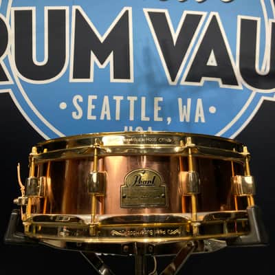 Pearl - 4x14" MSX-1440 Marvin "Smitty" Smith Signature Snare Drum,Copper with Gold-Plated Hardware - 1998 image 1