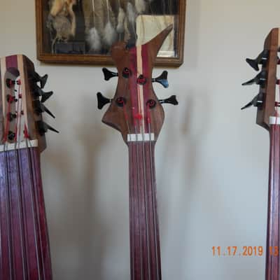 wish bass left handed fretless triple neck. image 4