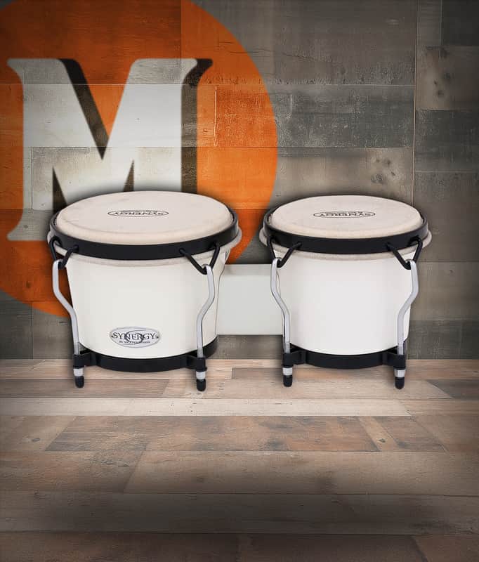 Toca Synergy Synthetic Bongos, 6"/7" - White (2100SW) image 1