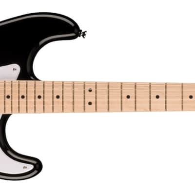 Squier - Sonic™ - Stratocaster® Electric Guitar - Maple Fingerboard - White Pickguard - Black image 3