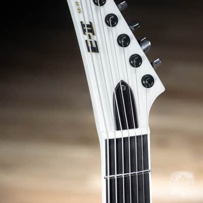 ESP E-II M-II 7B Baritone 7-String Evertune Guitar w/ Case – Pearl White image 5