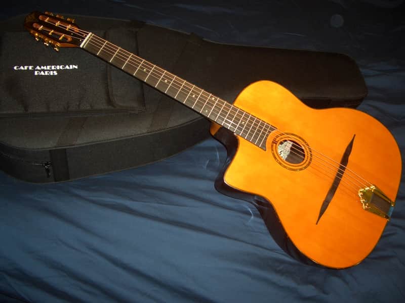 Left Hand Cafe Americain Manon Gypsy Jazz Guitar, From France Absolutely Beautiful. image 1
