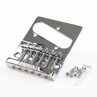 Leo Quan Badass T1 Telecaster Bridge – High-Mass Vintage-Style Upgrade for Increased Sustain – Model T1 - chrome image 1