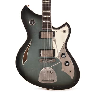 Novo Dealer Limited Miris J HH Pelham Burst Light Distress w/ Amber Back & Sides & Lollar Low Wind Imperial Humbuckers (Serial #26457) image 2