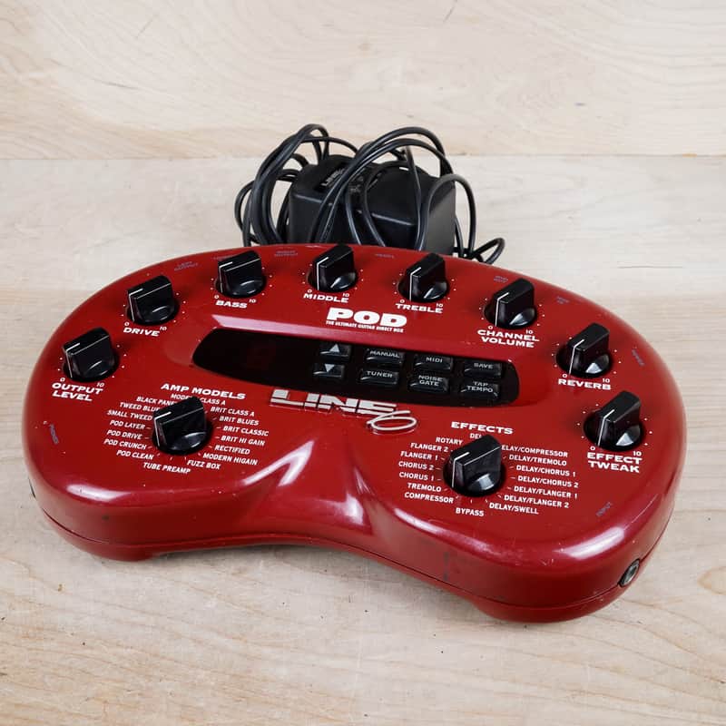 Line 6 POD Multi-Effect and Amp Modeler 2000 Red w/ Power Supply image 1