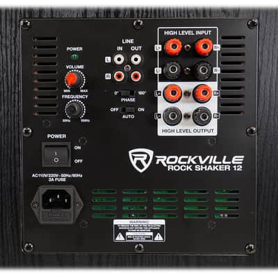 Rockville Rock Shaker 12" Inch Black 800w Powered Home Theater Subwoofer Sub image 7
