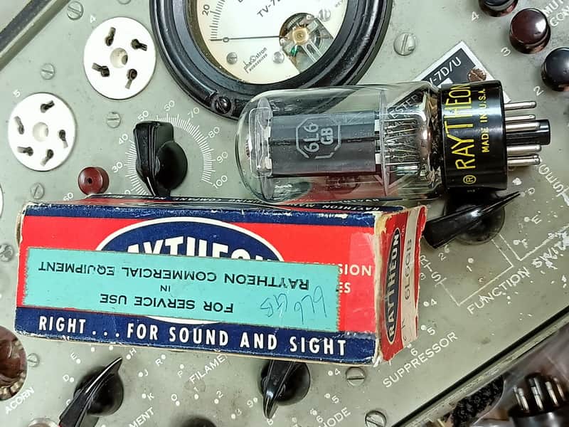 NOS RAYTHEON 6L6GB electron tube image 1