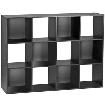 12-Cube Modular Storage Bookcase – Studio Organizer for Vinyl, Gear & Decor | Customizable Shelving for Musicians (Black) image 2