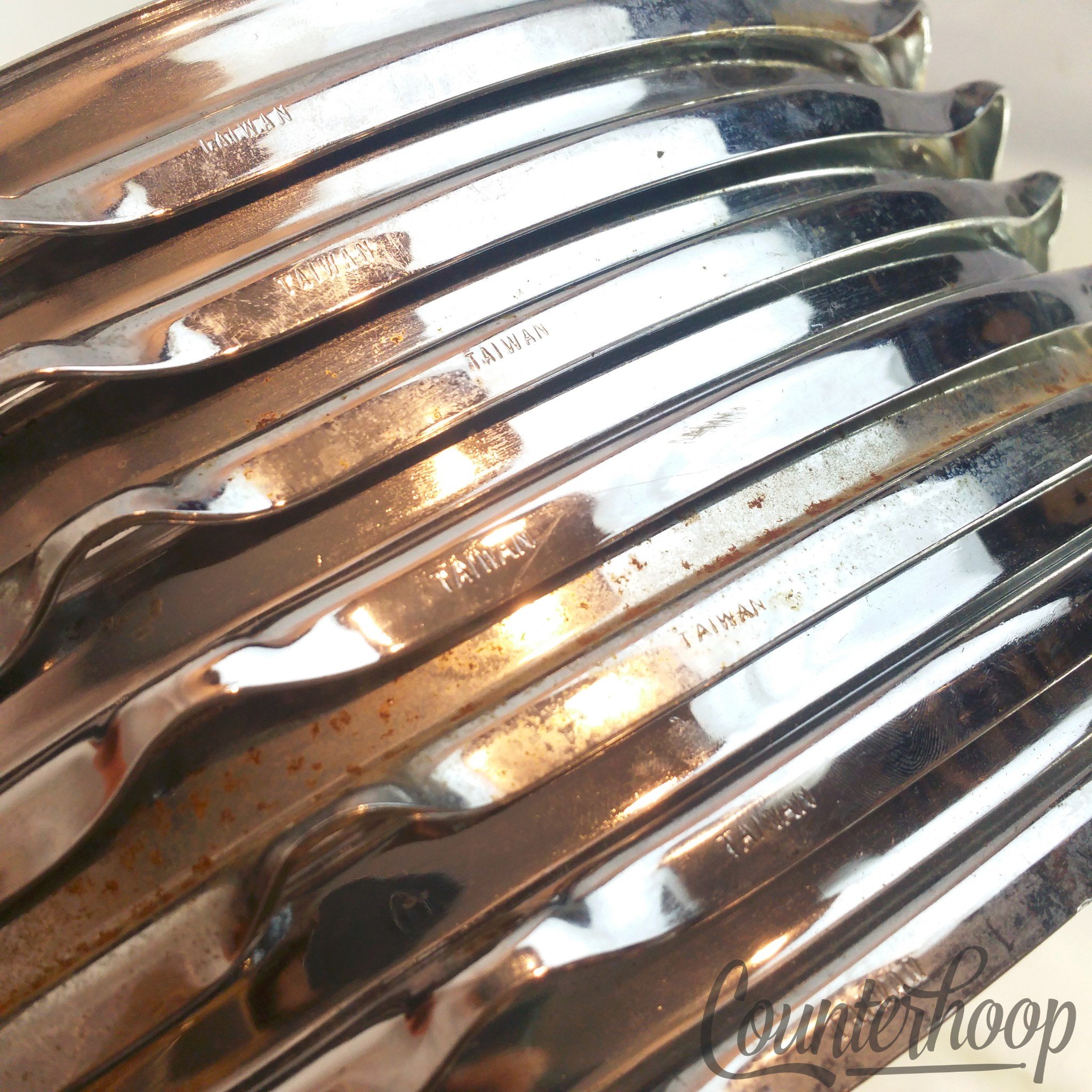 Pearl 7x 13" Tom Drum Rims/Hoops 6-Hole Batter/Resonant Triple Flange Lot Taiwan — main photograph