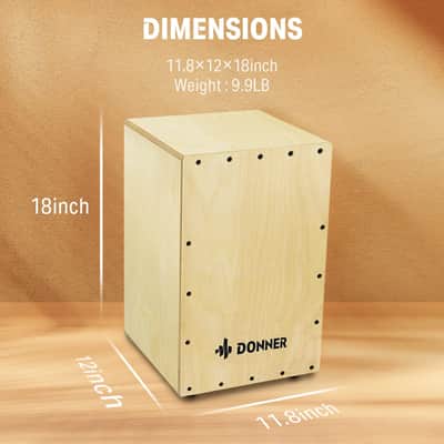 Cajon DCD-1K Wooden Drum Box with Soft Case Gig Bag image 5