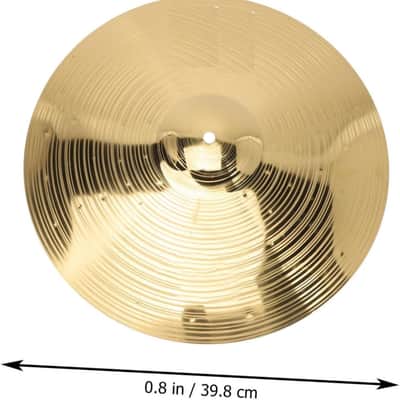 Timbales 16 Crash Cymbals, Brass Cymbals Drum Set Percussion Cymbals for Beginners and Students, 40 cm Cymbal Pack Cymbal Pack image 2