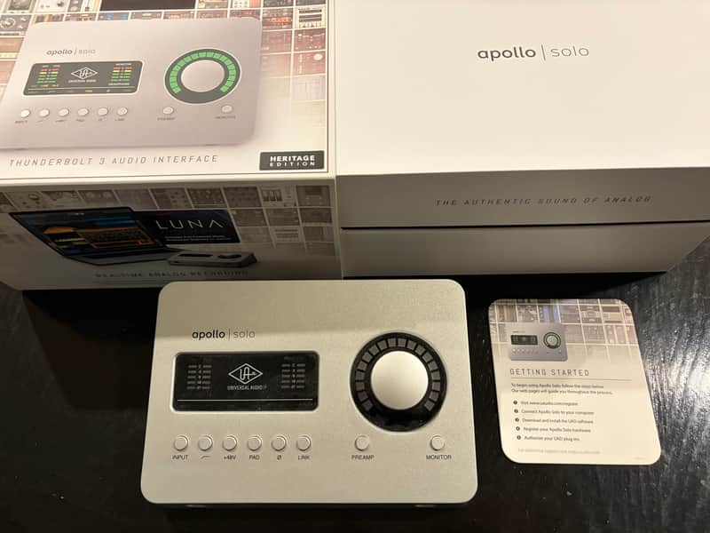 Universal Audio Apollo Solo Heritage Edition Thunderbolt 3 Audio Interface 2020 - Present - Silver image 1
