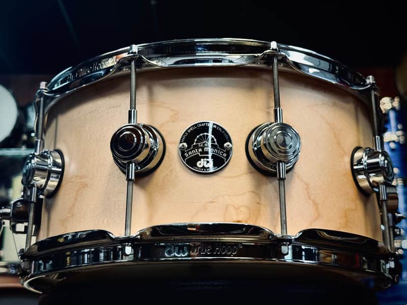 DW Drums 14x6.5 Santa Monica Series Snare Drum - Satin Natural image 1