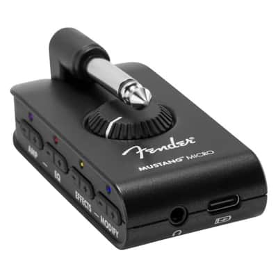 Liquid Audio Fender MustangĀ® Micro Headphone Amplifier, Black - 2311300000 Bundle w/ 12-Pack Guitar Pick Polishing Cloth image 6