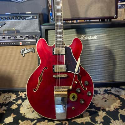 Ibanez “Lawsuit Era” Model 2457 ES355 Style MIJ Original Vintage 1976 - Cherry Red OHSC image 15