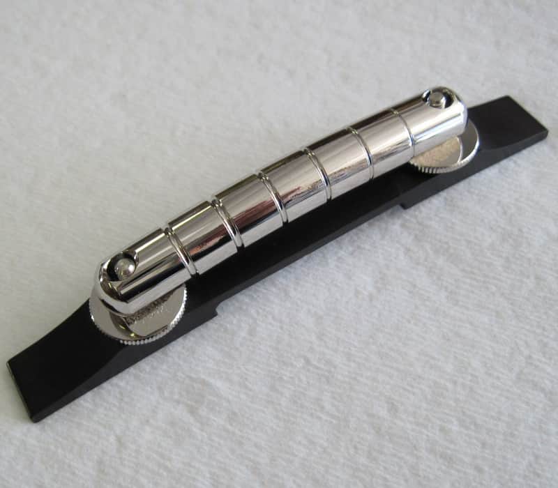 Gretsch Nickel Rocking Bar Bidge Assy with Ebony Base 0062844049 image 1