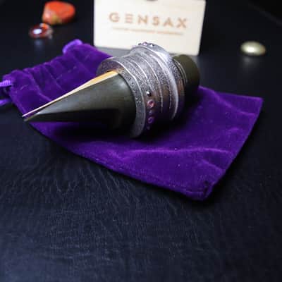 Gen Sax  Integrity - Alto Sax Ring Metal Ligature For Large Hard Rubber Mouthpieces  2020 Nickel Sil image 1