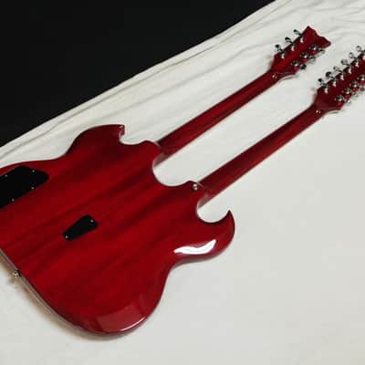 DEAN USA Gran Sport DOUBLE-NECK electric Guitar in Trans Cherry with Dean Hard Shell Case image 7