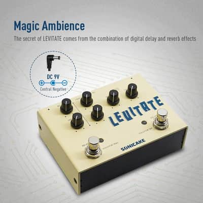 SONICAKE Levitate  Dual Footswitch Stompbox Digital Delay and Reverb Guitar Effects Pedal,price include the import duty for US buyer image 2