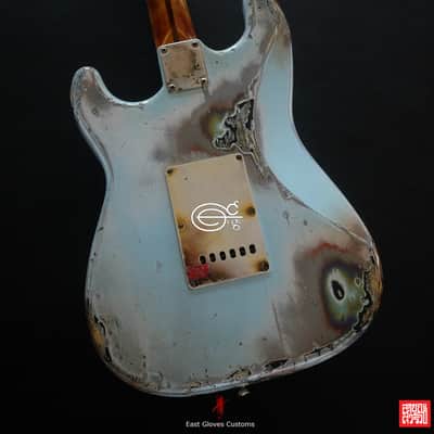 Fender Stratocaster Sonic Blue Heavy Aged Relic by East Gloves Customs image 2