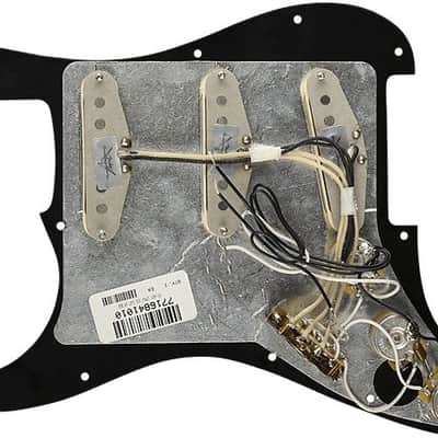 Fender Pre-Wired Strat Pickguard, Custom Shop Custom '69 SSS, Black 11 Hole PG image 2