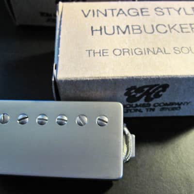 Tom Holmes PAF Humbucker Pickup Set ~ H450, H455 Double Cream Nickel Covers With Peter Green Mod image 10