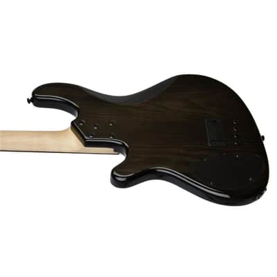 Lakland Skyline 44-OS Offset 4-String Bass w/ Bartolini Pickups - Trans Black image 8