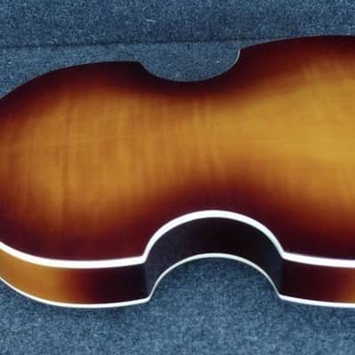 Hofner HI-BB-SB-L Left Handed Ignition Violin Bass Sunburst & Guardian CG-02-VB Hard shell Case image 7