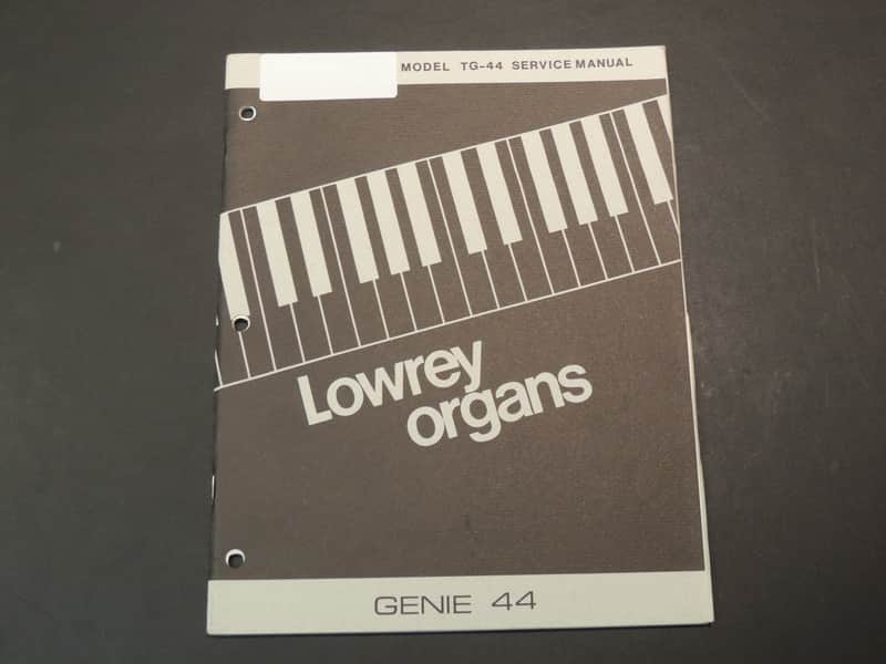 Lowrey Model TG-44 Service Manual
