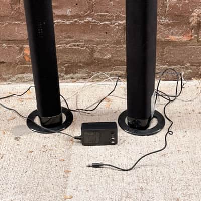 3-in-1 Convertible Active Tower Speakers / Soundbar Pair - Bluetooth, Aux & HDMI ARC image 1
