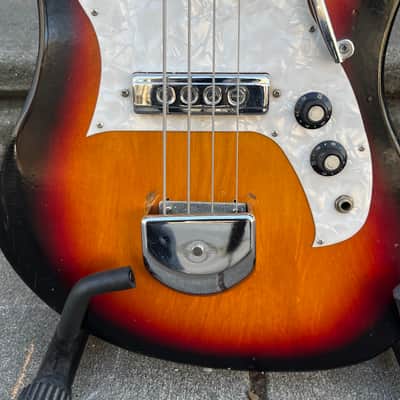 1960s MIJ Rexina Kawai Teisco Short Scale Electric Bass Guitar~Tri Tone Brown Sunburst~Lots of Mojo!~*SALE*~VIDEO!~ image 18