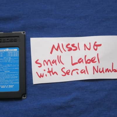used genuine Boss Blue Label Japan Bottom Plate MISSING Serial Number (from 1990) - center area of back edge has cut out for power jack (was originally from a DD-3 pedal) NO pedal / NO other items / NO screws image 1