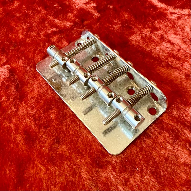 Fender Precision Jazz bass bridge c 1970 - Nickel original vintage USA image 1