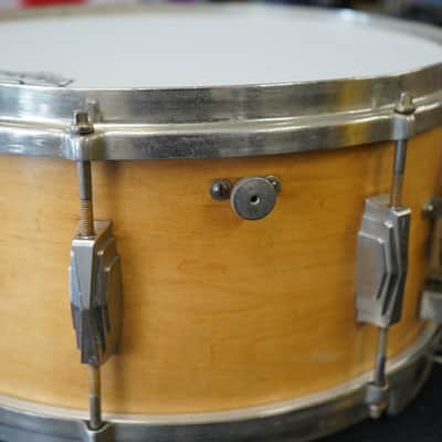 1940 Ludwig & Ludwig USA Chicago 6.5x14" Maple/Poplar Snare Drum - Satin Natural Maple image 8