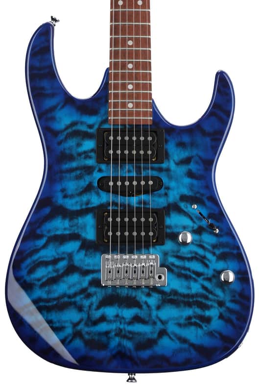 Ibanez Gio GRX70QA Electric Guitar - Transparent Blue Burst image 1
