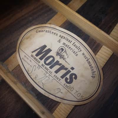 Morris W-35 Vintage MIJ Dreadnought Acoustic Guitar w/ Hard Case image 12
