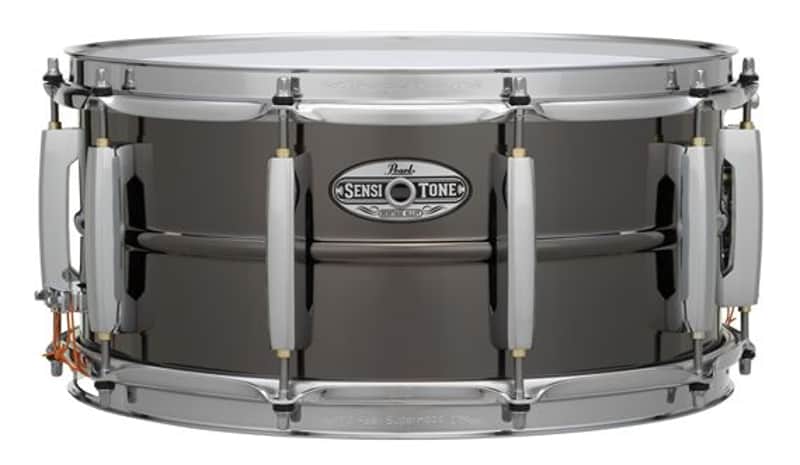 Pearl Sensitone Heritage Alloy 6.5x14 Snare Drum Black Nickel/Brass image 1
