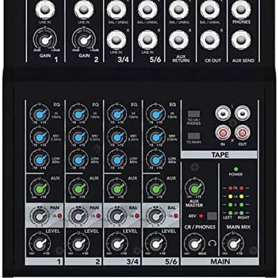 Mackie Mix Series Mix8 8-Channel Mixer, Black image 1